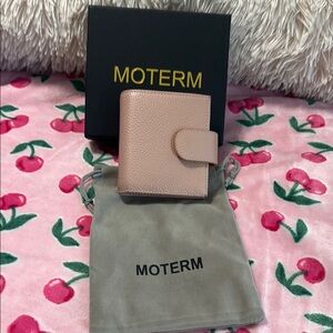 Moterm Pink Leather Wallet